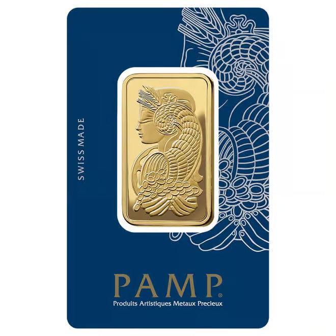 1 oz Gold Bar PAMP Suisse Lady Fortuna (in Assay)